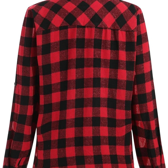 Flannel Co Stylish Buffalo Check Flannel plaid shirt. Red and Black size XXL - Picture 5 of 14